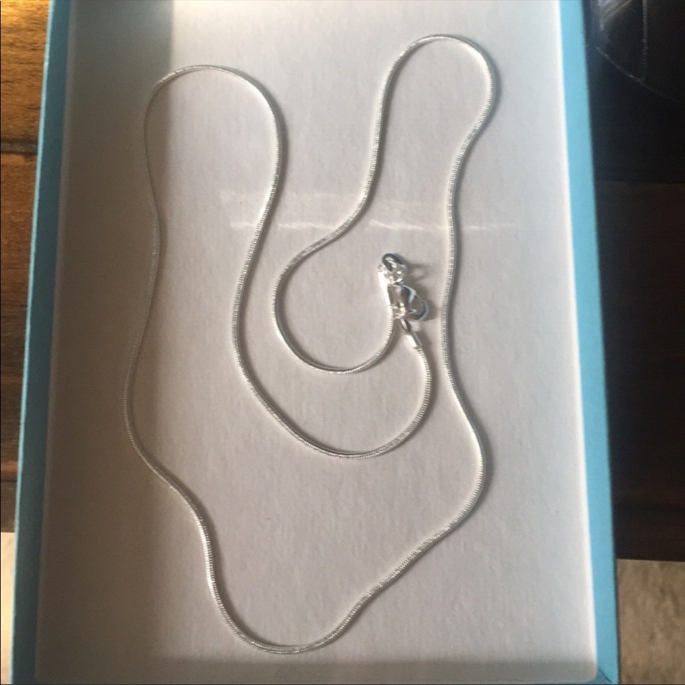 Sterling Silver Snake Chain Necklace - White Silver